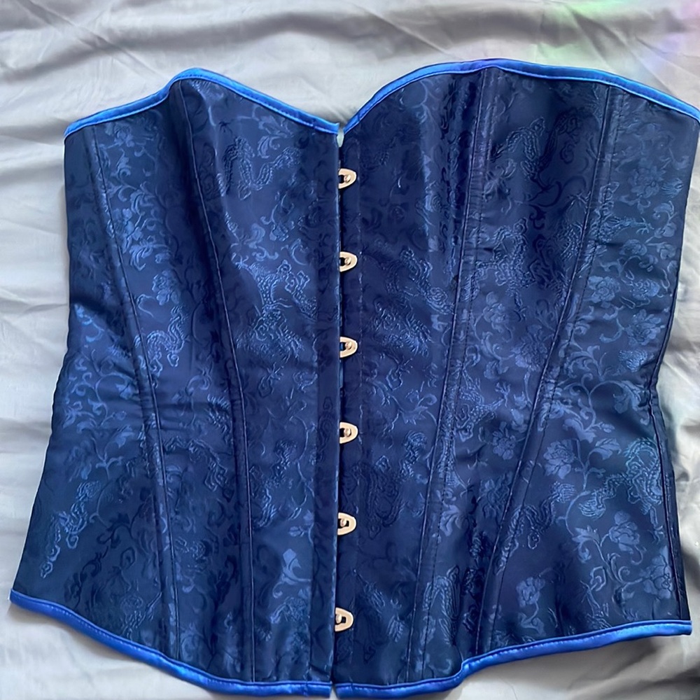 Blue corset top